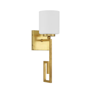 Quatrain One Light Wall Sconce in True Gold