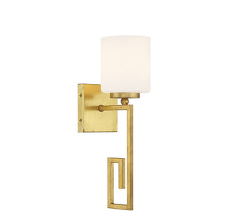 Quatrain One Light Wall Sconce in True Gold