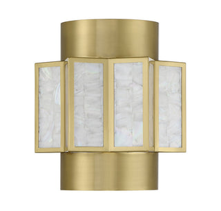 Gideon Two Light Wall Sconce in Warm Brass