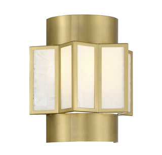Gideon Two Light Wall Sconce in Warm Brass