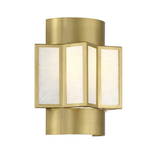 Gideon Two Light Wall Sconce in Warm Brass