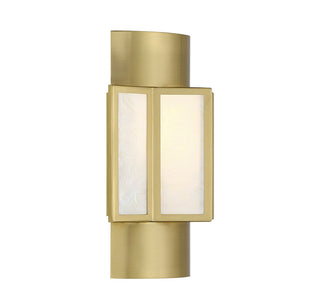 Gideon Two Light Wall Sconce in Warm Brass