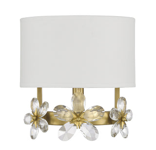 Dahlia One Light Wall Sconce in Warm Brass