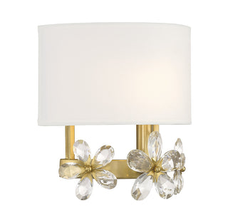 Dahlia One Light Wall Sconce in Warm Brass