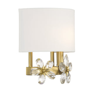 Dahlia One Light Wall Sconce in Warm Brass