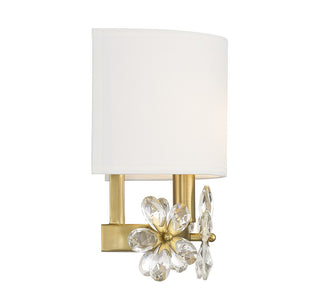 Dahlia One Light Wall Sconce in Warm Brass