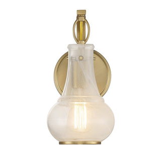 Adams One Light Wall Sconce in Warm Brass