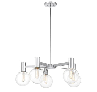 Wright Five Light Chandelier in Chrome