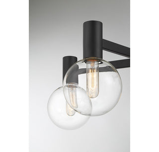 Wright Five Light Chandelier in Matte Black