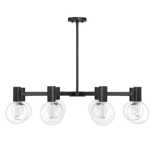 Wright Eight Light Chandelier in Matte Black