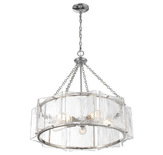 Genry Five Light Pendant in Polished Nickel