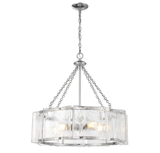 Genry Five Light Pendant in Polished Nickel