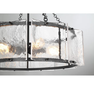 Genry Five Light Pendant in Matte Black