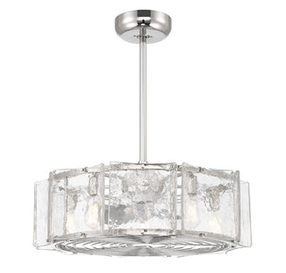 Genry LED Fan D'Lier in Polished Nickel