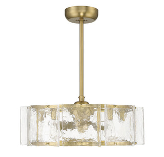 Genry LED Fan D'Lier in Warm Brass