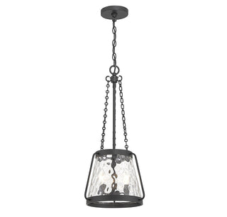 Crawford Three Light Pendant in Matte Black