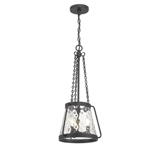 Crawford Three Light Pendant in Matte Black