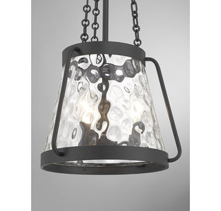Crawford Three Light Pendant in Matte Black