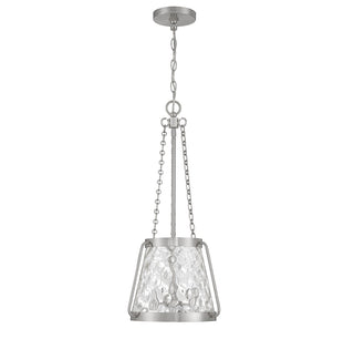 Crawford Three Light Pendant in Satin Nickel