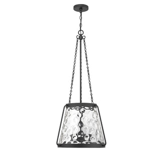 Crawford Four Light Pendant in Matte Black