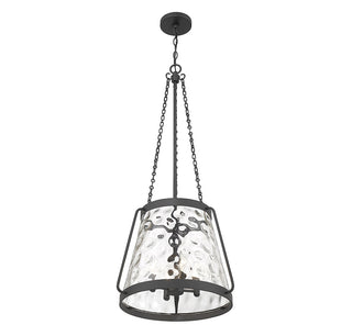 Crawford Four Light Pendant in Matte Black