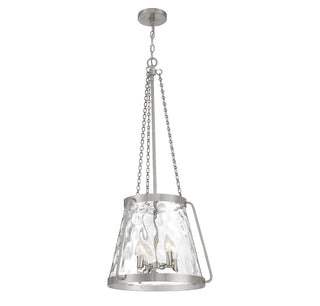 Crawford Four Light Pendant in Satin Nickel