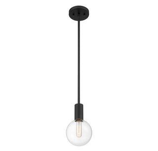 Wright One Light Mini Pendant in Matte Black