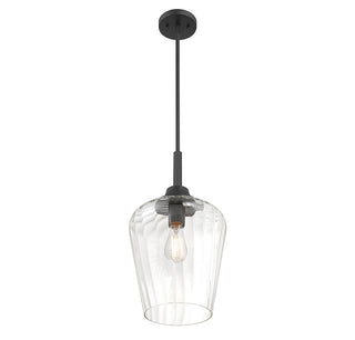 Carlton One Light Pendant in Matte Black