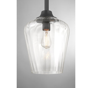 Carlton One Light Pendant in Matte Black