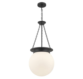 Manor Three Light Pendant in Matte Black