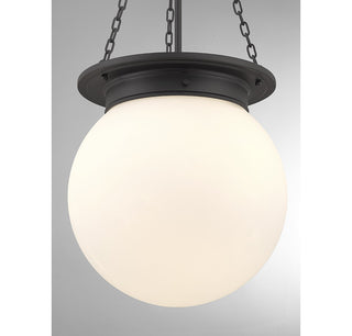 Manor Three Light Pendant in Matte Black