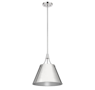 Willis One Light Pendant in Polished Nickel