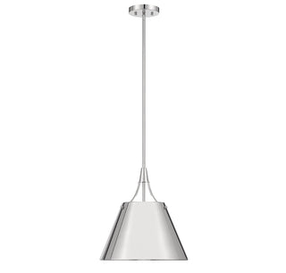 Willis One Light Pendant in Polished Nickel