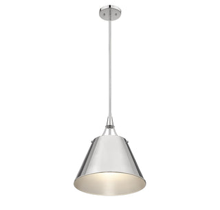 Willis One Light Pendant in Polished Nickel