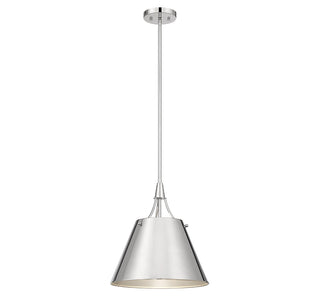 Willis One Light Pendant in Polished Nickel