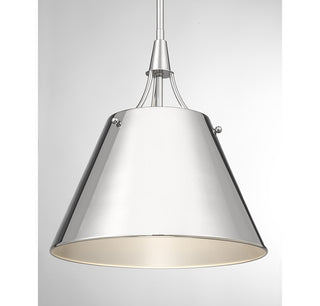 Willis One Light Pendant in Polished Nickel