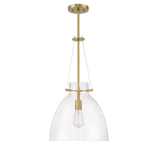 Foster One Light Pendant in Warm Brass
