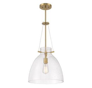 Foster One Light Pendant in Warm Brass