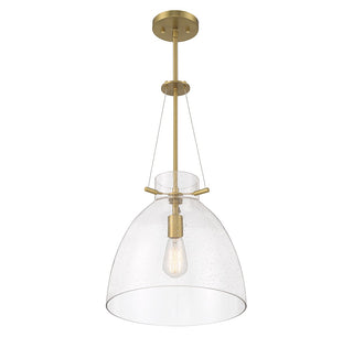 Foster One Light Pendant in Warm Brass