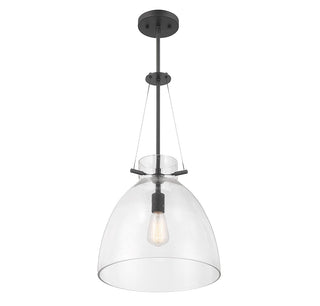 Foster One Light Pendant in Matte Black