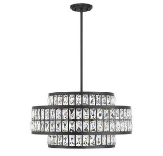 Renzo Four Light Pendant in Matte Black