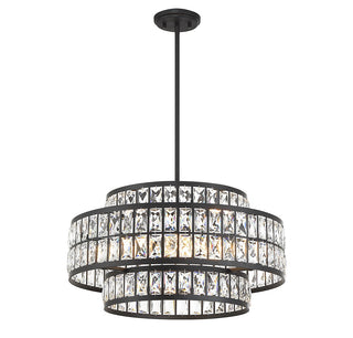 Renzo Four Light Pendant in Matte Black