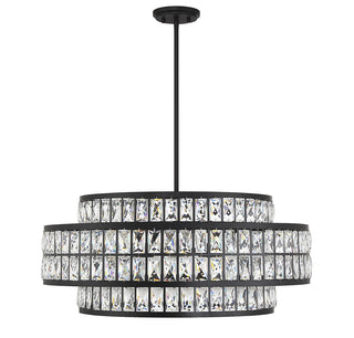 Renzo Six Light Pendant in Matte Black