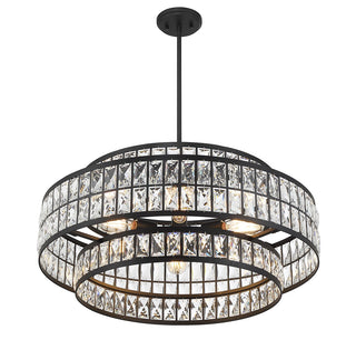 Renzo Six Light Pendant in Matte Black