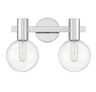 Wright Two Light Bathroom Vanity in Chrome