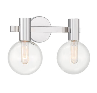Wright Two Light Bathroom Vanity in Chrome