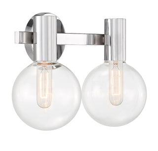 Wright Two Light Bathroom Vanity in Chrome