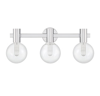 Wright Three Light Bathroom Vanity in Chrome