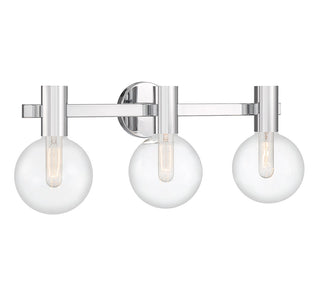 Wright Three Light Bathroom Vanity in Chrome