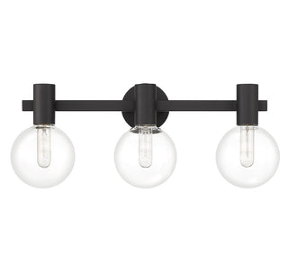 Wright Three Light Bathroom Vanity in Matte Black